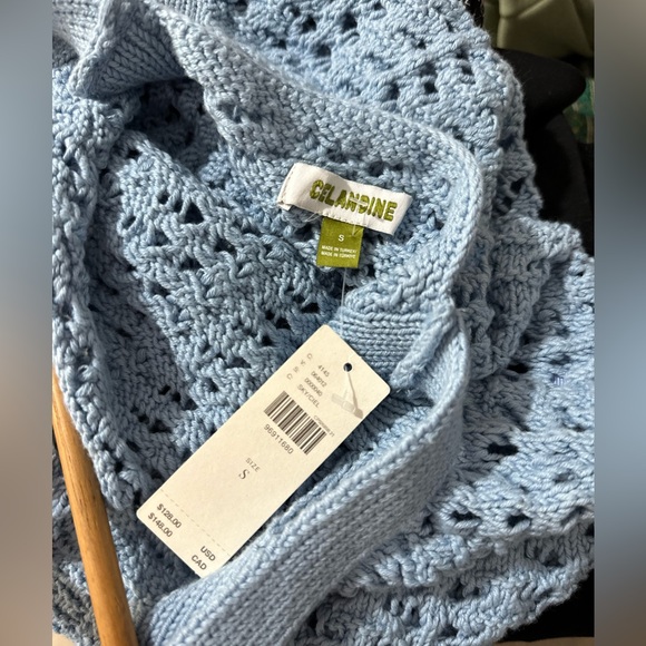 Anthropologie Celandine Blue Crochet Swim Cover-Up - Picture 10 of 10